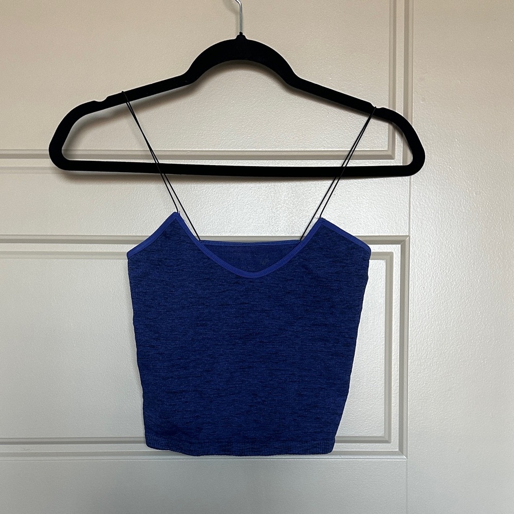 Free People Movement Blue/Purple Camisole with Spaghetti Straps